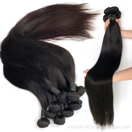 Raw Indian Virgin 40 Inch Human Hair Extension Cheap Long Straight Cuticle Aligned Human Hair Bundles Natural Hair Products
